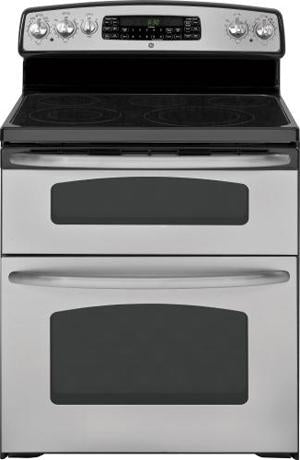 GE 30" Free-Standing Electric Double Oven Convection Range-Stainless Steel image