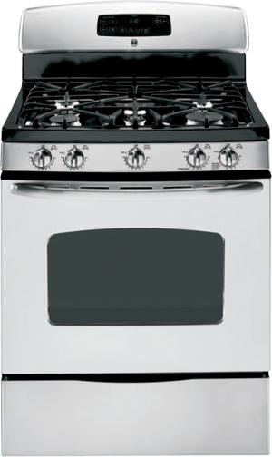 30" Freestanding Gas Range with 5 Sealed Burners, 5.0 cu. ft. Oven, Self Cleaning, Center Round Burner and Heavy-Cast Continuous Grates: Stainless Steel image