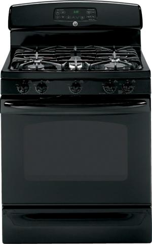 30" Freestanding Gas Range with 5 Sealed Burners, 5.0 cu. ft. Self Clean Oven, Non-Stick Griddle, PowerBoil Burner and TrueTemp Temperature Management System: Black