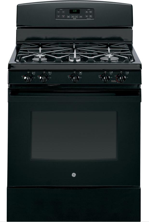 GE 30" Free Standing Gas Range-Black