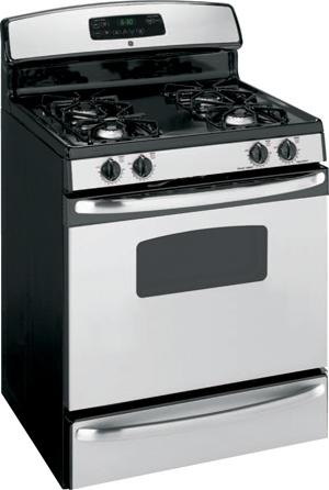 30" Gas Range with 4 Sealed Burners, Porcelain-Steel Grates, 4.8 cu ft. Self Clean Oven, QuickSet III Oven Controls and Storage Drawer: Stainless Steel