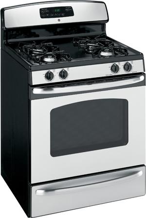 30" Gas Range with 4 Sealed Burners, Porcelain-Steel Grates, 4.8 cu ft. Self Clean Oven, QuickSet III Oven Controls and Storage Drawer: Stainless Steel image