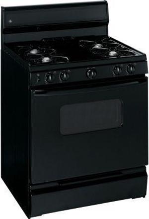 30" Gas Range with 4 Open Burners, 4.8 cu ft. Manual Clean Oven, Upfront Controls, Broiler Drawer and ADA Compliant: Black image