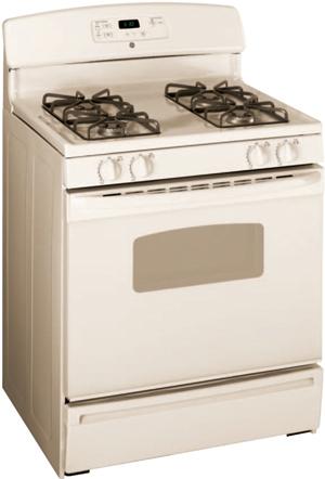 30" Gas Range with 4 Sealed Burners, 4.8 cu ft. Manual Clean Oven, QuickSet III Oven Controls and Slide-Out Broiler Drawer: Bisque