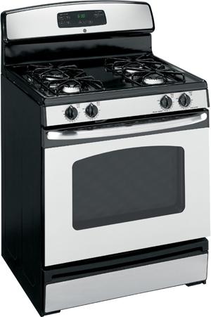 GE JGBS23D 30" Freestanding Gas Range with 4 Sealed Elements, 4.8 cu. ft. Oven, Manual Clean and Broiler Drawer image