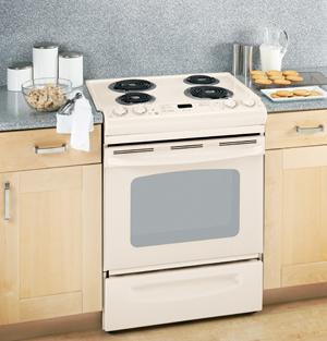 GE&reg; 30" Slide-In Electric Range with Standard Clean Oven - JSS28DNCC image