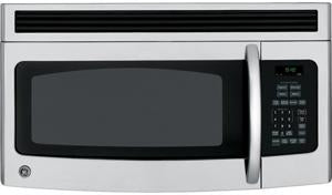 1.6 cu. ft. Over-the-Range Microwave Oven with 300 CFM Ventilation, 1100 Cooking Watts, Pre-Programmed Grill Menus, Brick-Oven Red Interior and Convertible to Recirculation: Stainless Steel image