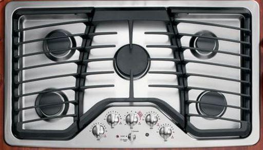 GE Profile Series 36" Gas Cooktop-Stainless Steel image