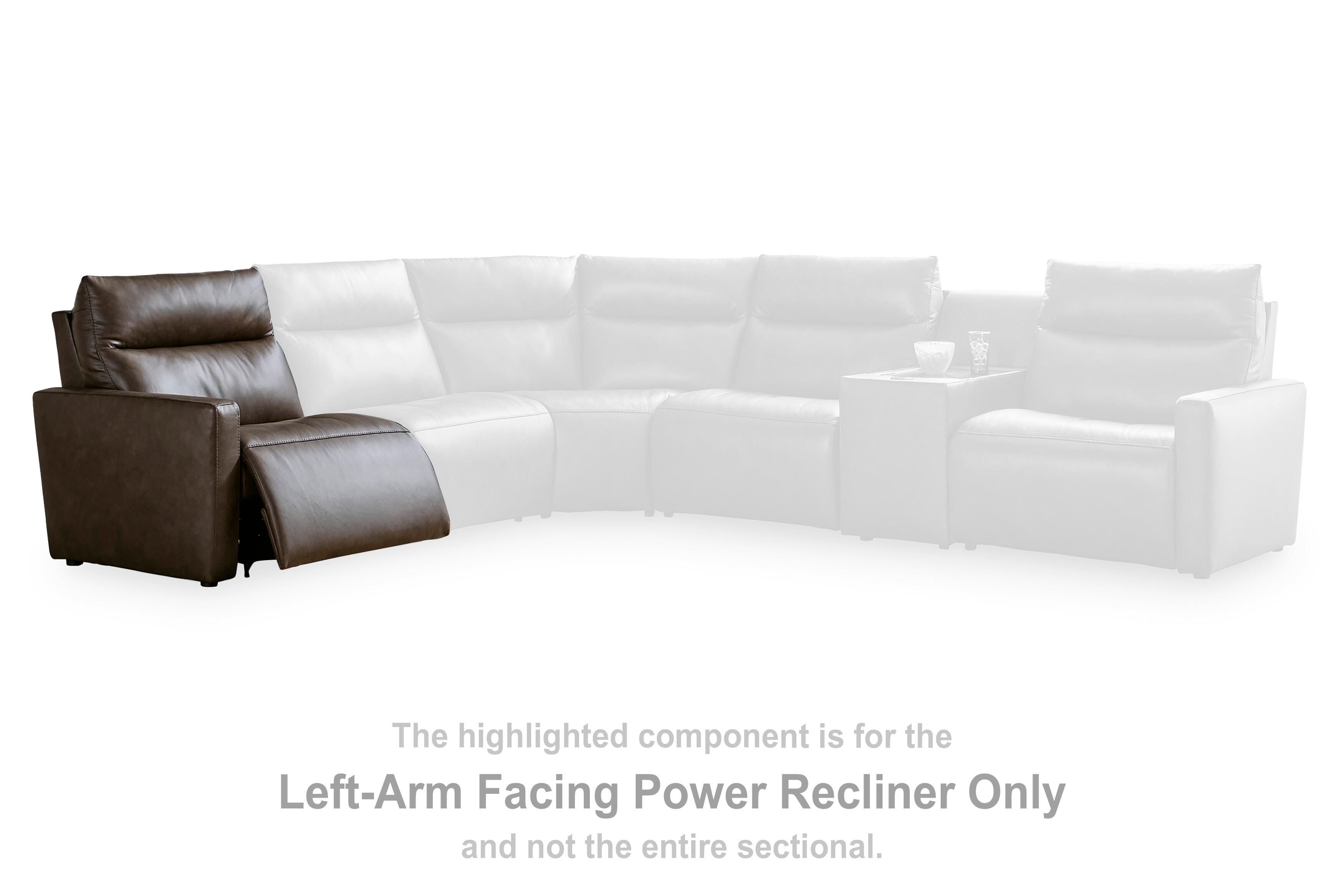 ModZ Power Reclining Sectional Loveseat with Audio Console