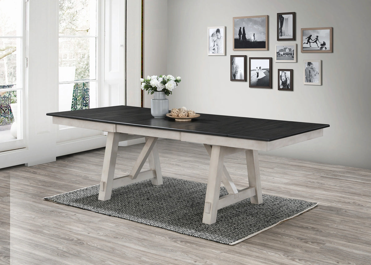 Crown Mark Maribelle Rectangular Dining Table in Chalk/Grey image