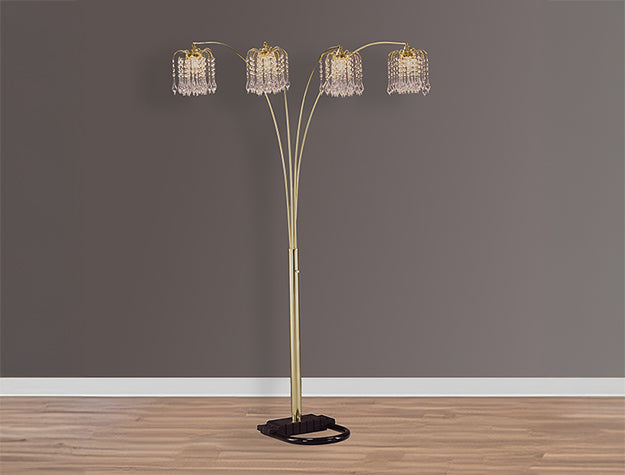 Rain Drop Arc Lamp 84 H Gold