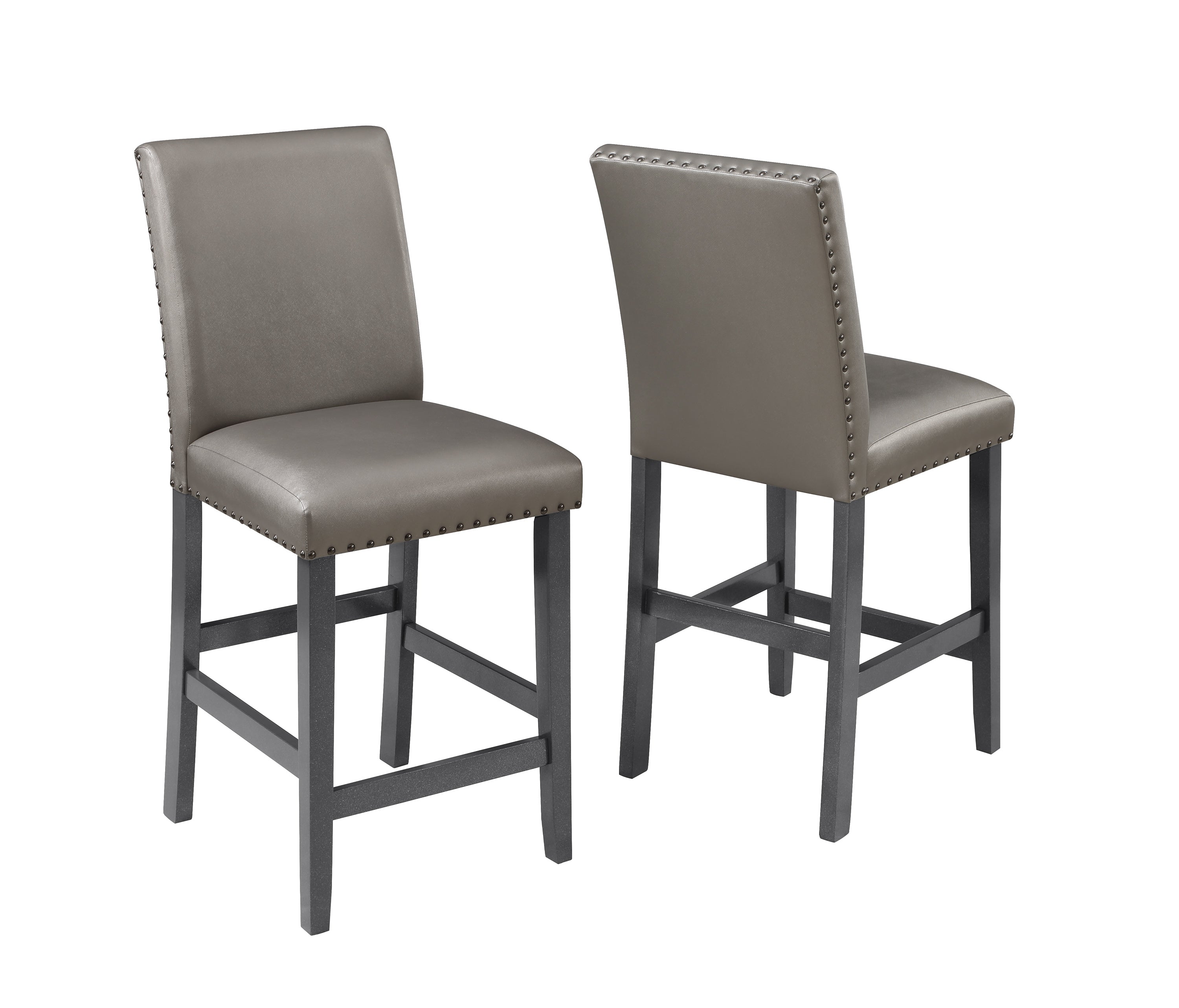 BANKSTON COUNTER HEIGHT CHAIR W/NAILHEAD