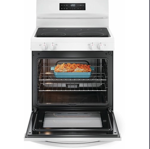 Frigidaire 30" Electric Range with the EvenTemp, steam clean - White