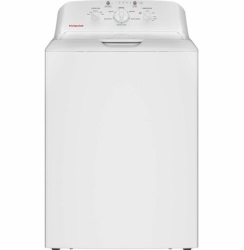 GE 3.9 CF HOTPOINT Top Load Washer, Heavy-Duty Agitator - White