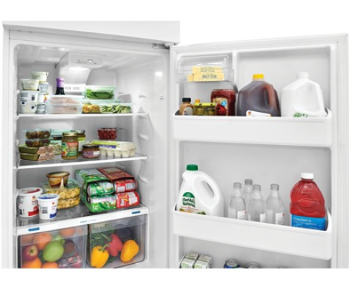 Frigidaire 18 Cu Ft Top Mount Refrigerator, Estar - White