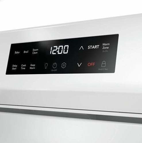 Frigidaire 30" Electric Range with the EvenTemp, steam clean - White