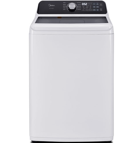 Midea 4.4 CF Top Load Washer, Agitator, Stainless Tub - White