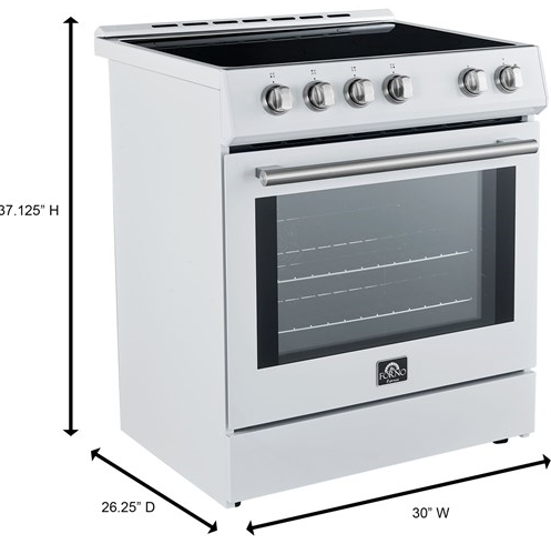 Forno Espresso 30" / 5.0 CF Electric Slide-In Range, Convection - White