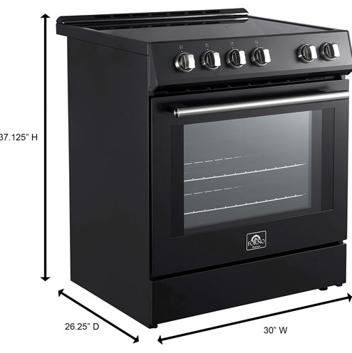 Forno Espresso 30" / 5.0 CF Electric Slide-In Range, Convection - Black