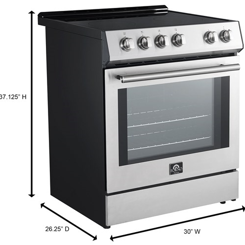 Forno Espresso 30" / 5.0 CF Electric Slide-In Range, Convection - Stainless