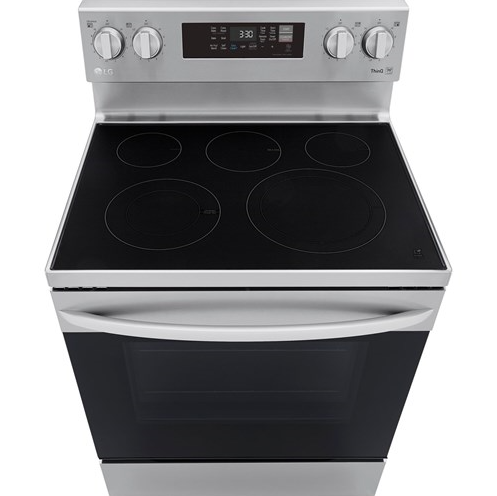 LG 6.3 CF / 30" Electric Range, Convection, Air Fry, ThinQ - Stainless