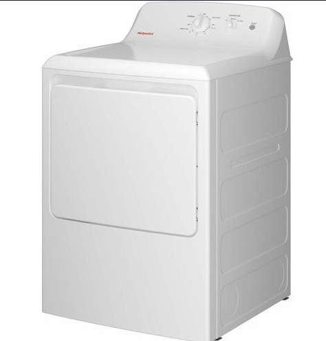 GE 6.2 CF HOTPOINT Electric Dryer, Reversible Door, Long Venting - White