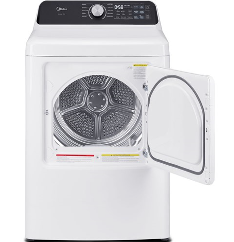 Midea 7.0 CF Electric Dryer, Sensor Dry - White